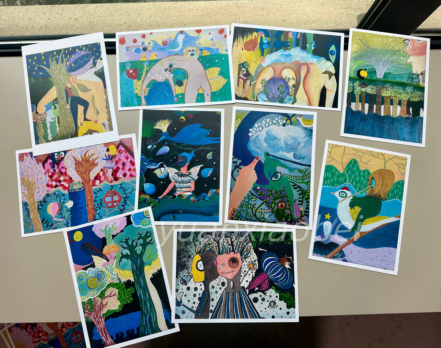 Pui Illustrated Postcard Set – Original Art (18×13cm & 15×10cm, Pack of 10)