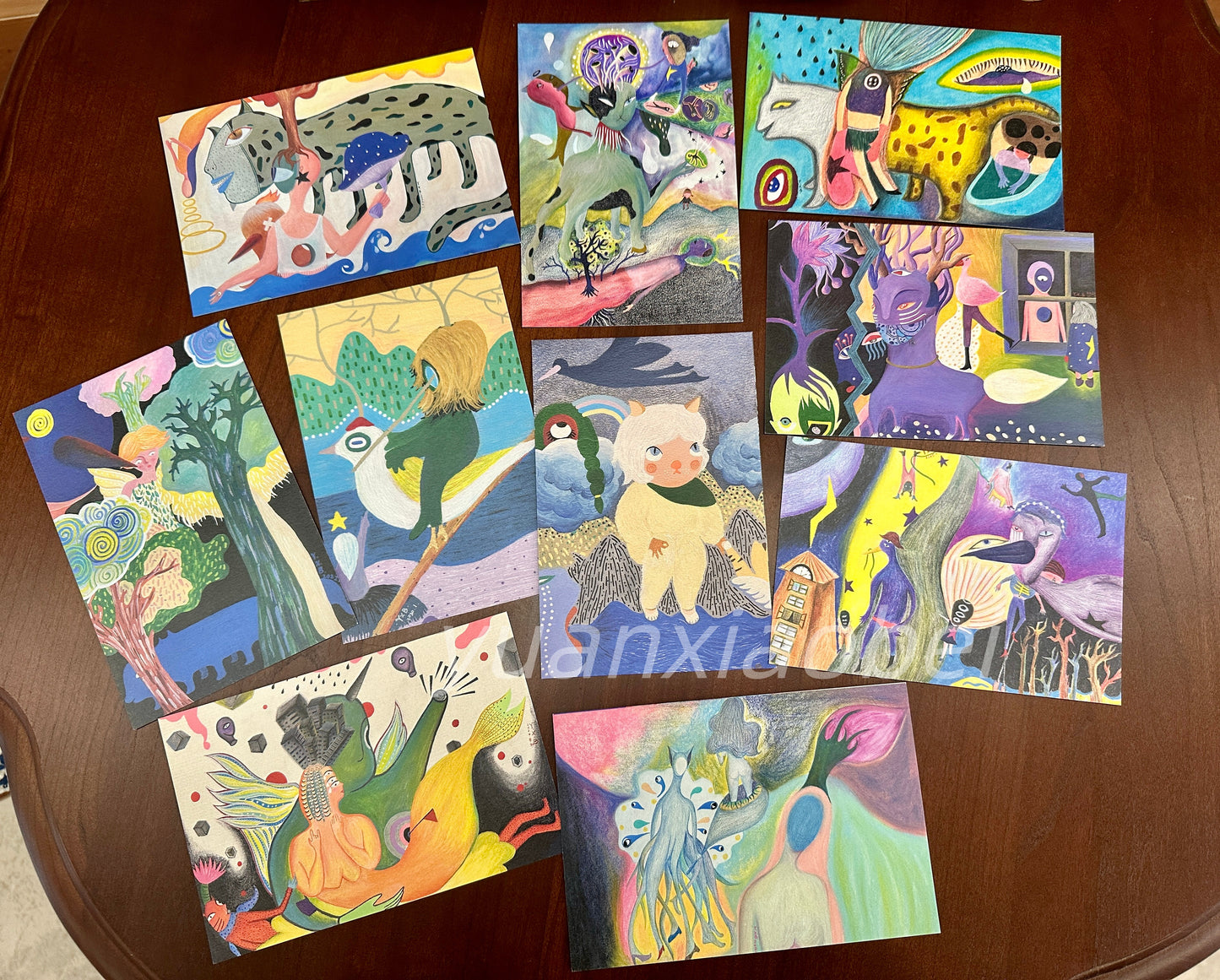 Pui Illustrated Postcard Set – Original Art (18×13cm & 15×10cm, Pack of 10)