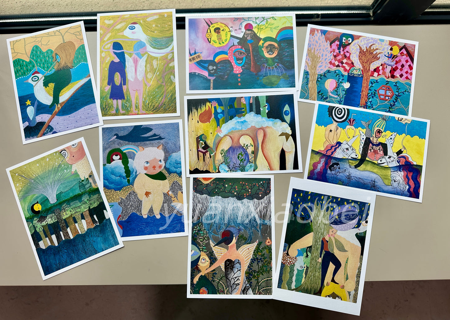 Pui Illustrated Postcard Set – Original Art (18×13cm & 15×10cm, Pack of 10)