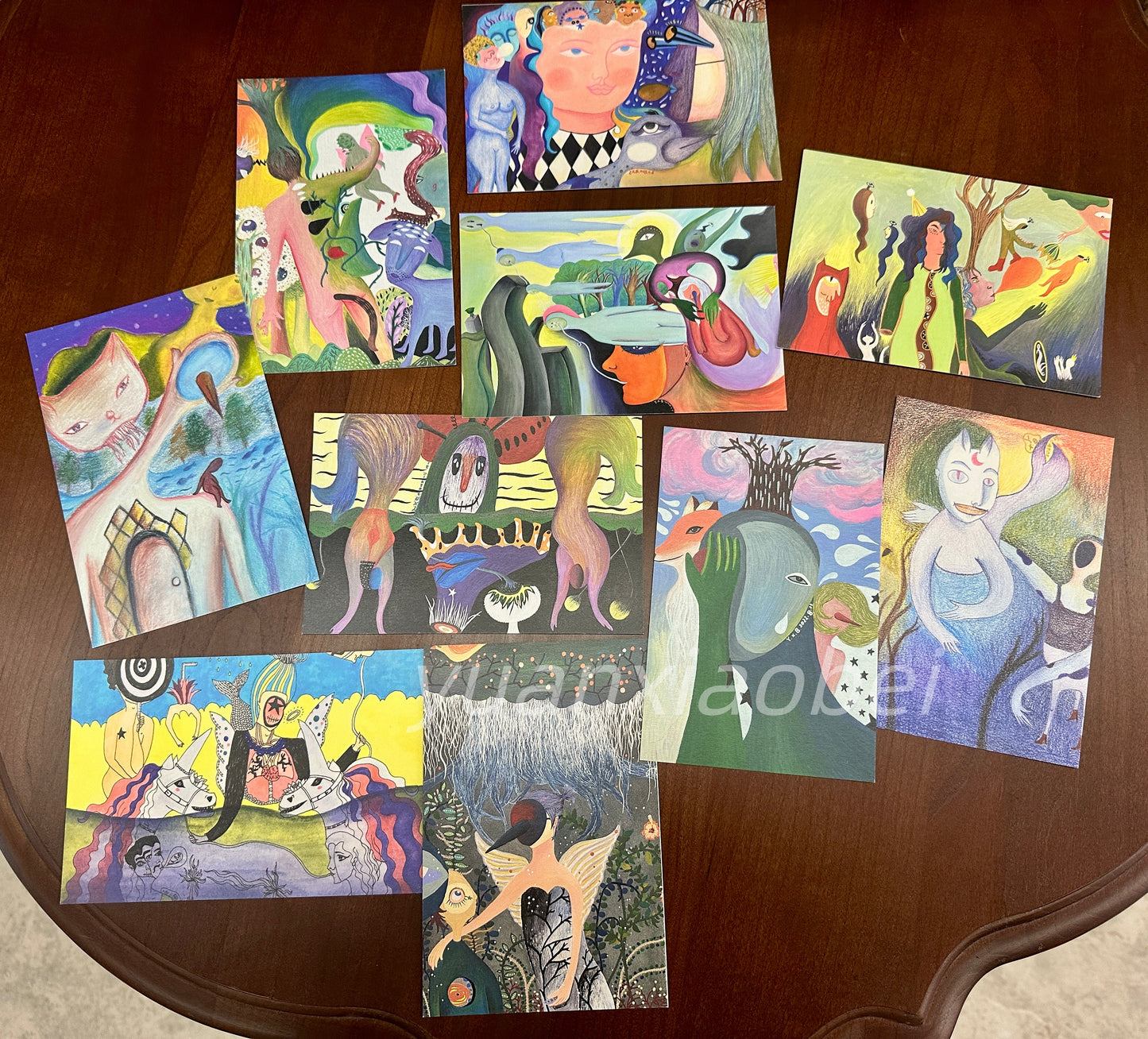 Pui Illustrated Postcard Set – Original Art (18×13cm & 15×10cm, Pack of 10)