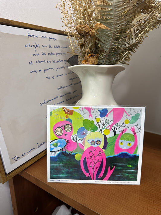 Falling from the Cliff — Giclée Art Print (18 × 15.5 cm)