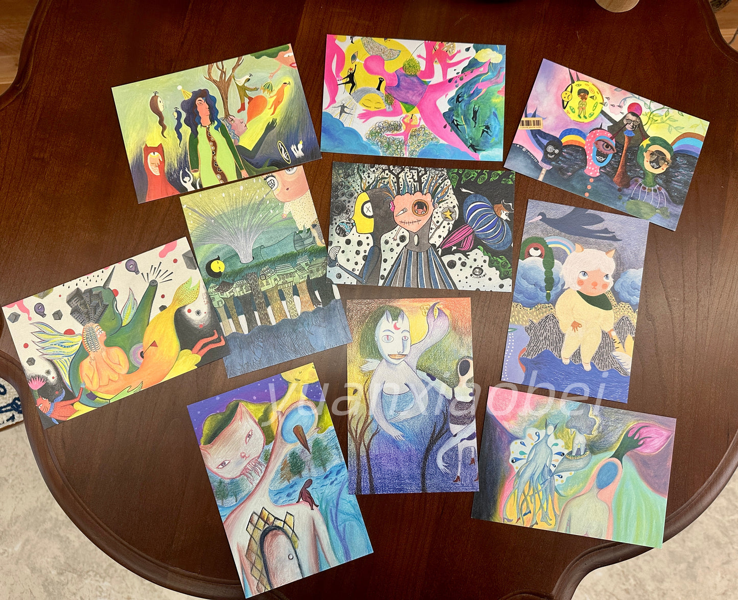 Pui Illustrated Postcard Set – Original Art (18×13cm & 15×10cm, Pack of 10)