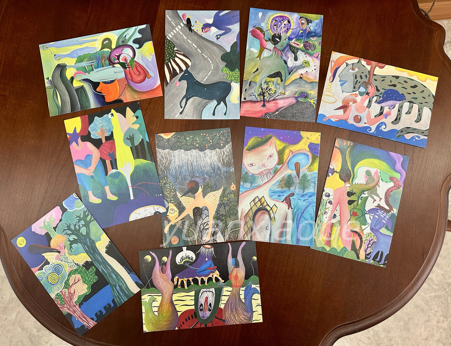 Pui Illustrated Postcard Set – Original Art (18×13cm & 15×10cm, Pack of 10)