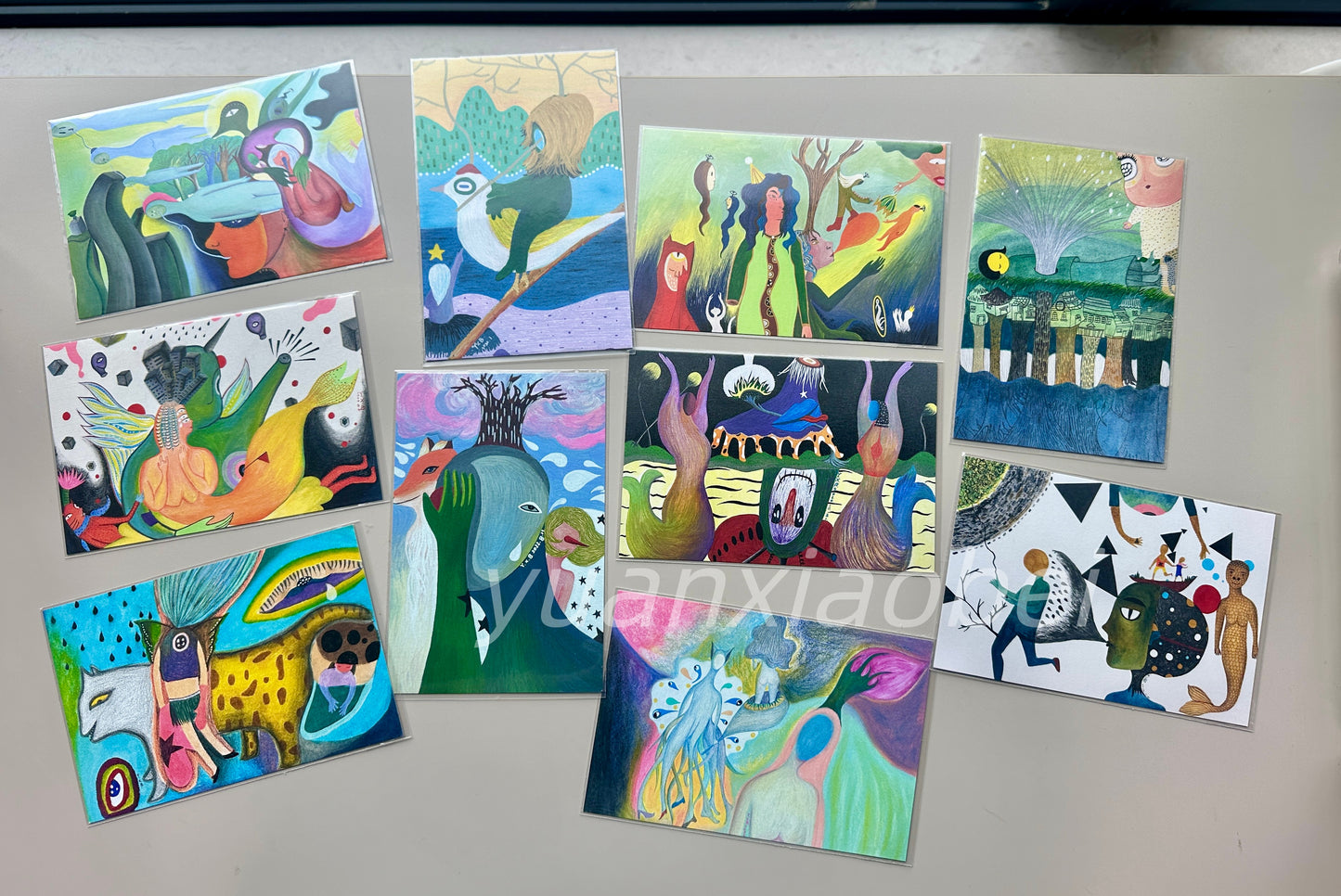 Pui Illustrated Postcard Set – Original Art (18×13cm & 15×10cm, Pack of 10)