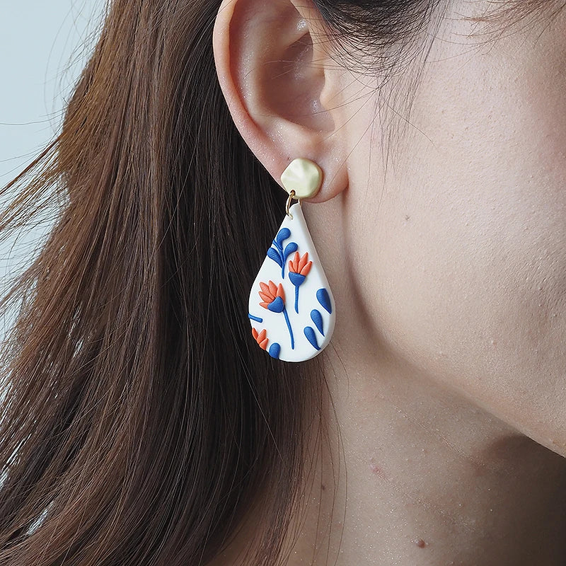 Bold Boho Clay Earrings – Bright Colors & Fun Shapes