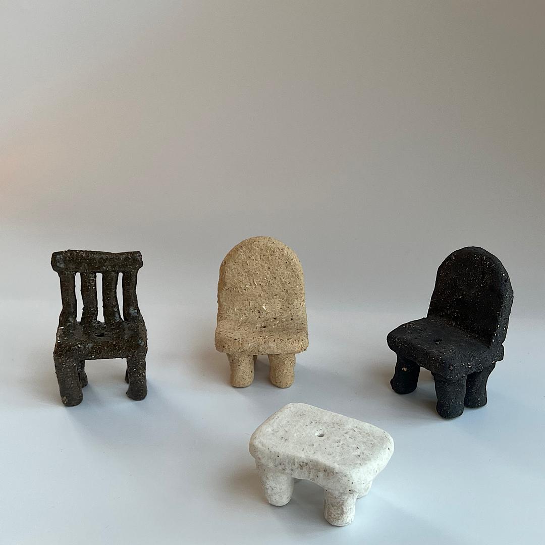 Handcrafted Ceramic Chair Incense Holder