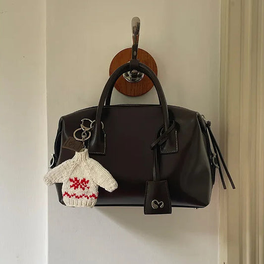 Handmade Knit Christmas Keychain & Bag Charm