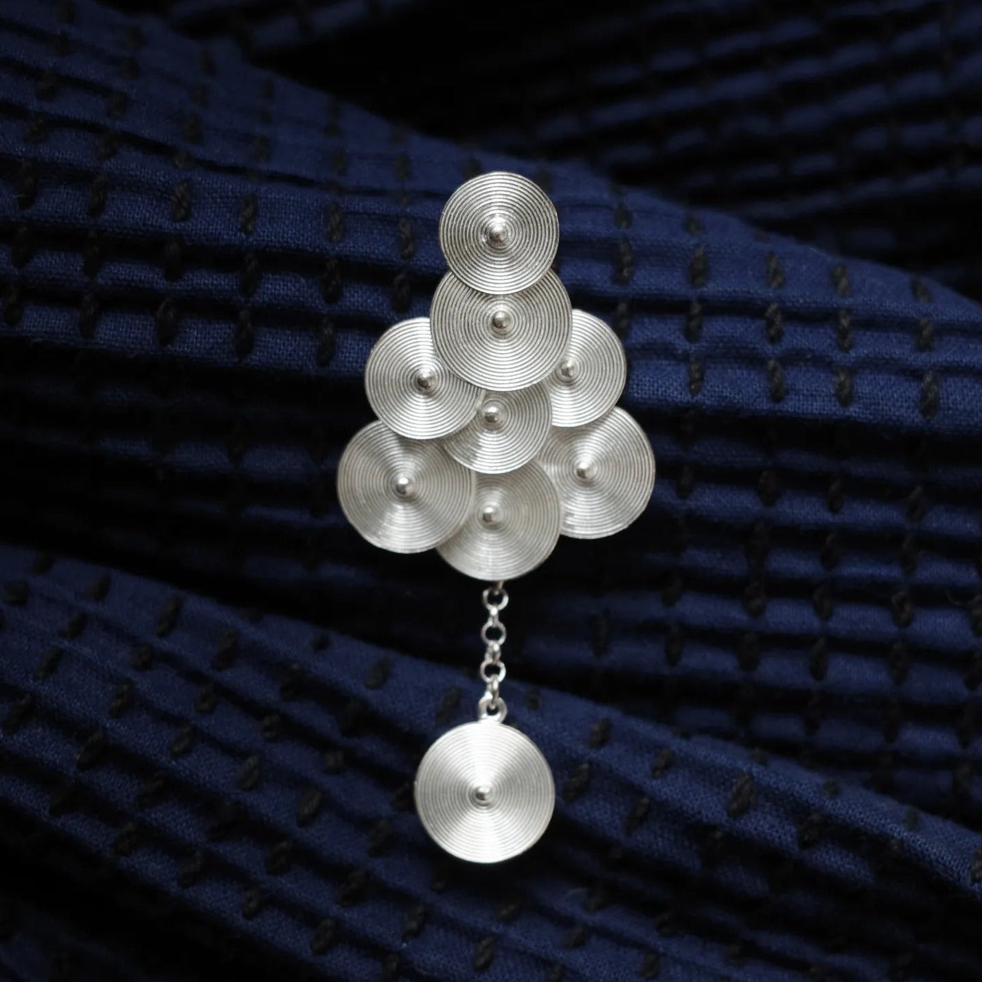 Christmas Tree Multi-Way Pure Silver Brooch/Earrings