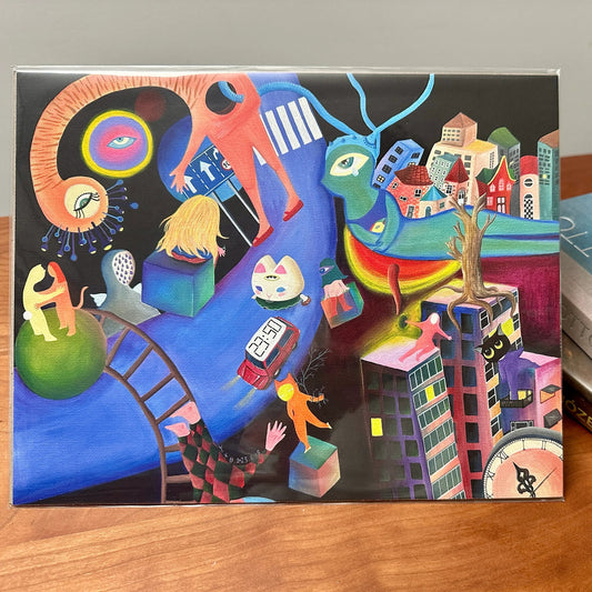 The Streets Before the Arrival of Dawn — Giclée Art Print (18 × 15.5 cm)