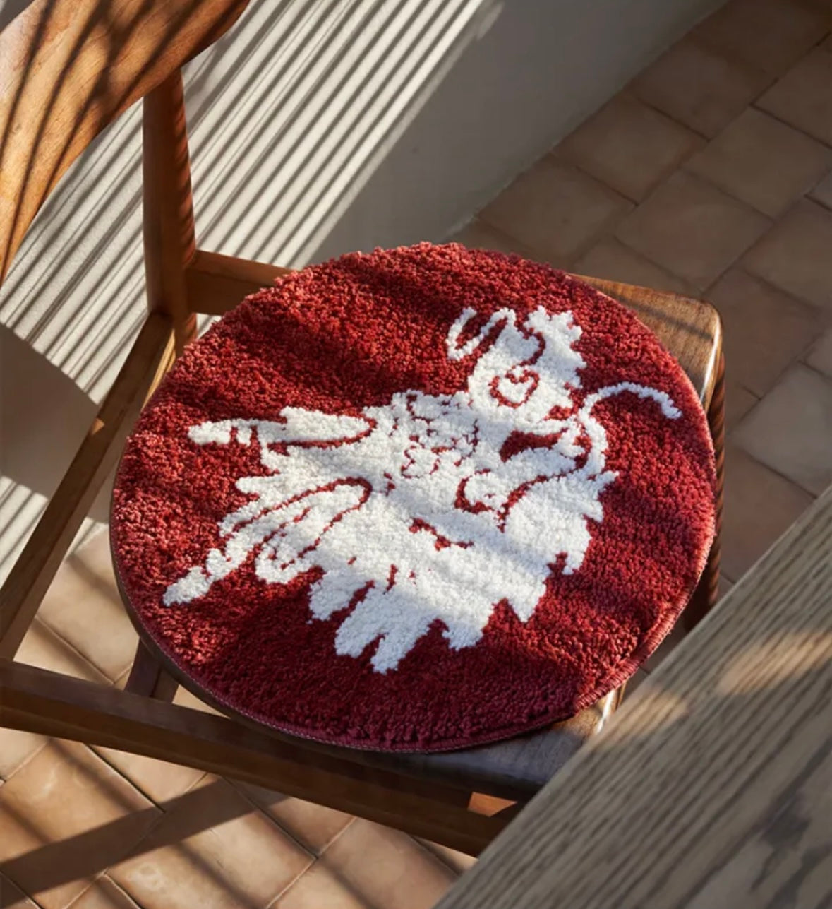 Textured Tufted Chair Pad – Soft, Non-Slip, and Stylish