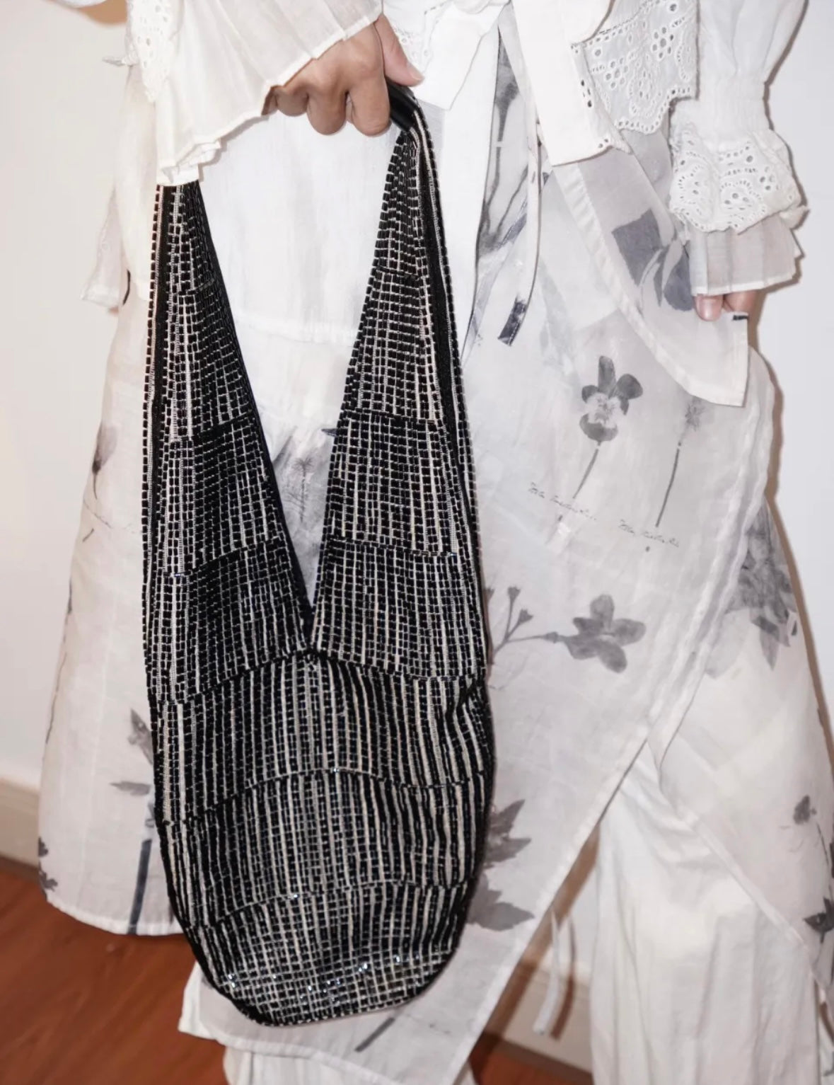 Handcrafted Beaded Bucket Bag | Handmade Shoulder Purse