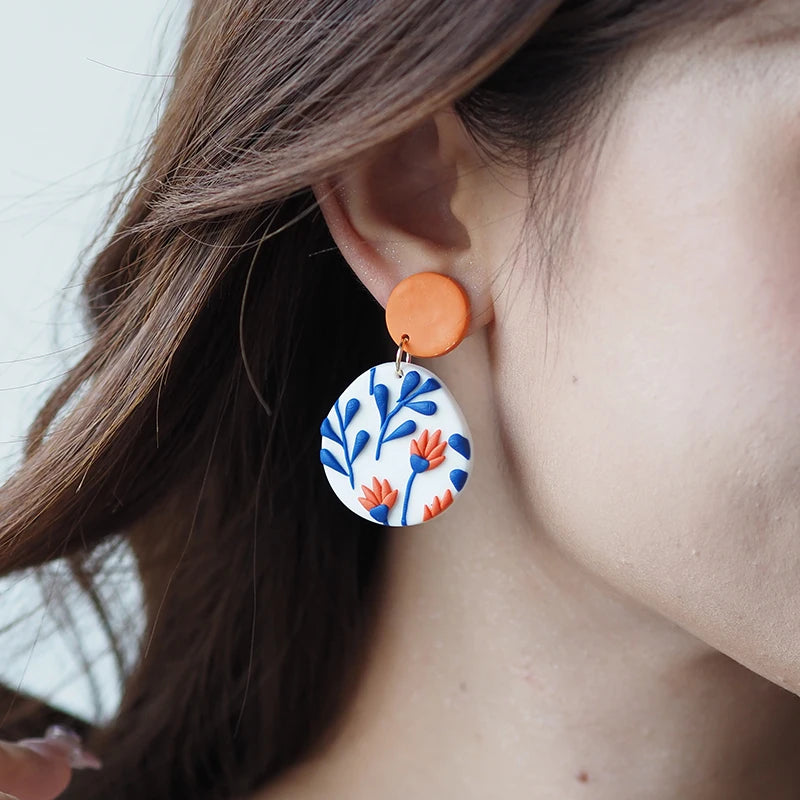Bold Boho Clay Earrings – Bright Colors & Fun Shapes