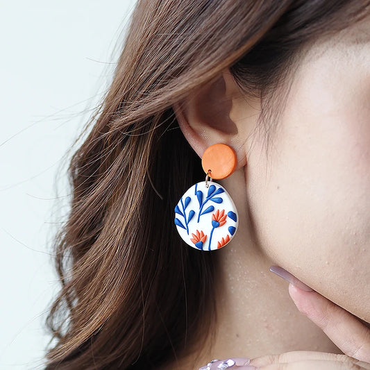 Bold Boho Clay Earrings – Bright Colors & Fun Shapes