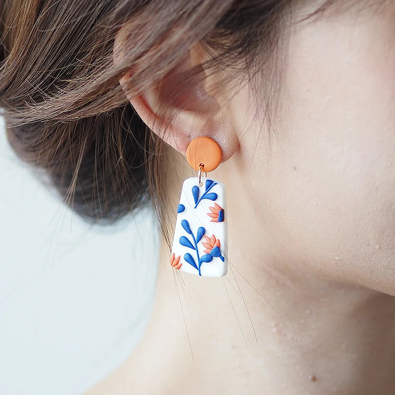 Bold Boho Clay Earrings – Bright Colors & Fun Shapes