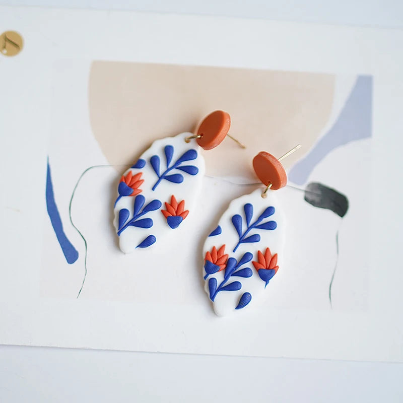 Bold Boho Clay Earrings – Bright Colors & Fun Shapes