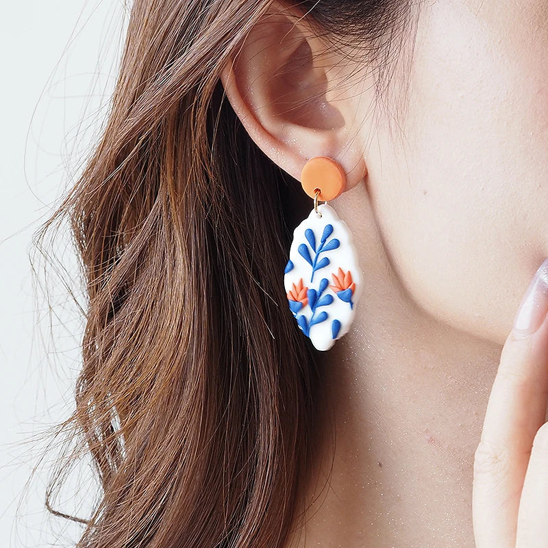 Bold Boho Clay Earrings – Bright Colors & Fun Shapes